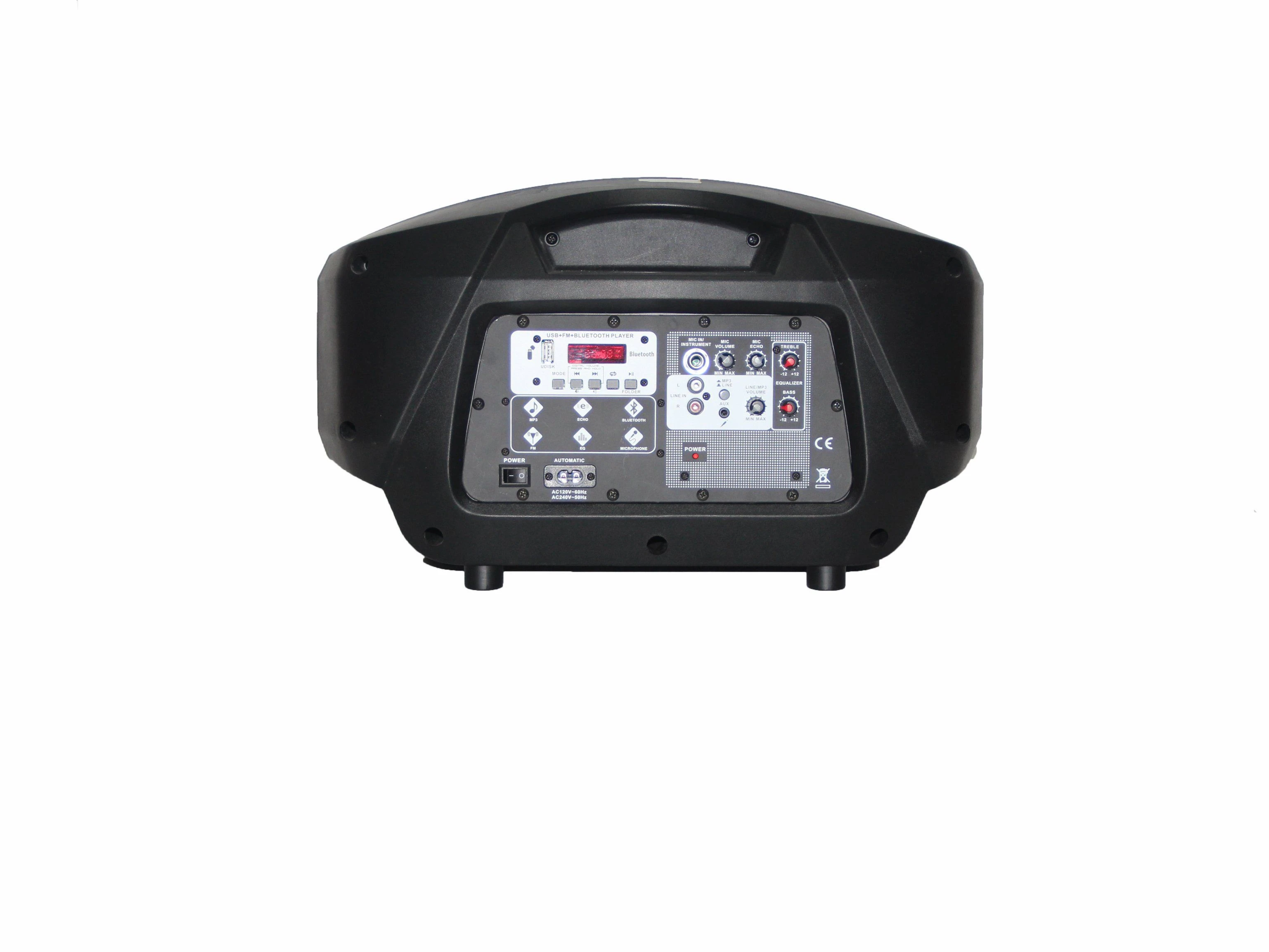 Non-Rechargeable 8inch Speaker with Aux Line and Microphone Input