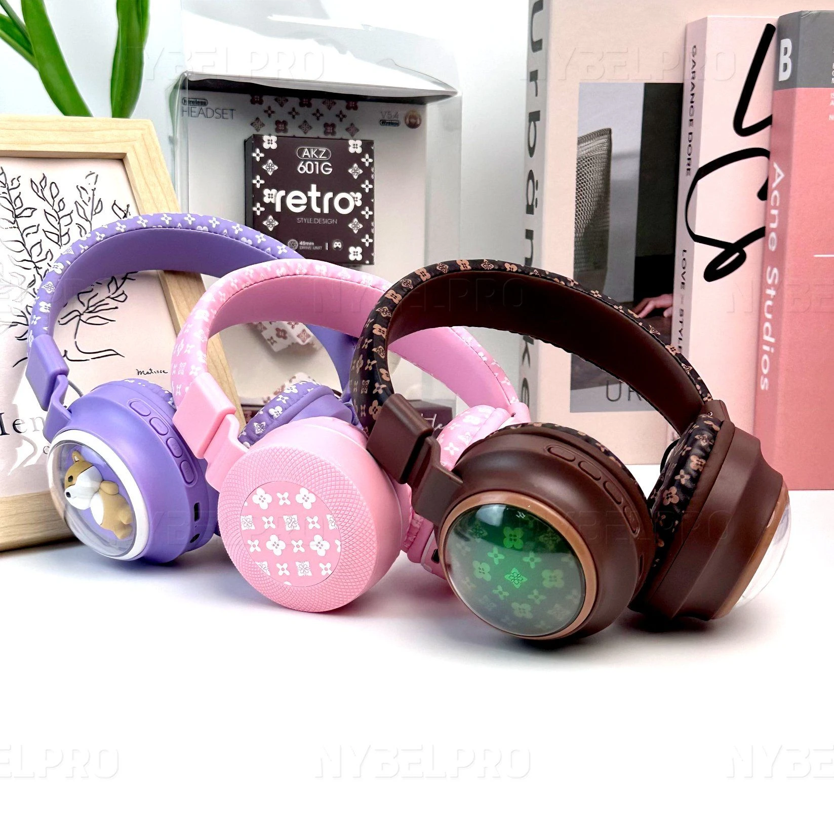 Nybelpro Purple/Pink/Brown Cute Animal Foldable Headset Regalos De Navidad Audifonos Con Bluetooth Hot Sales Christmas Children Gifts Bluetooth Headphone