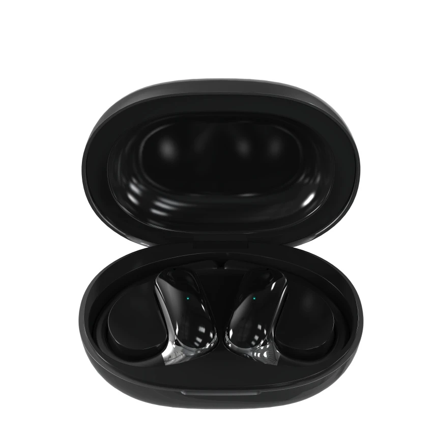 ODM/OEM 130h High Definition Comfortable Hanging Wireless Bluetooth Earbuds Open Air Earphones with LCD Touch Screen Display