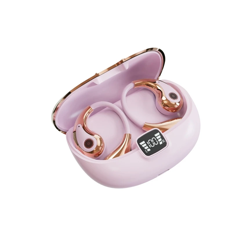 ODM/OEM Convenient Comfortable Noise Reduction Open Air Headphones Wireless Bluetooth Earbuds Enc Ows Earphones with Digital Display