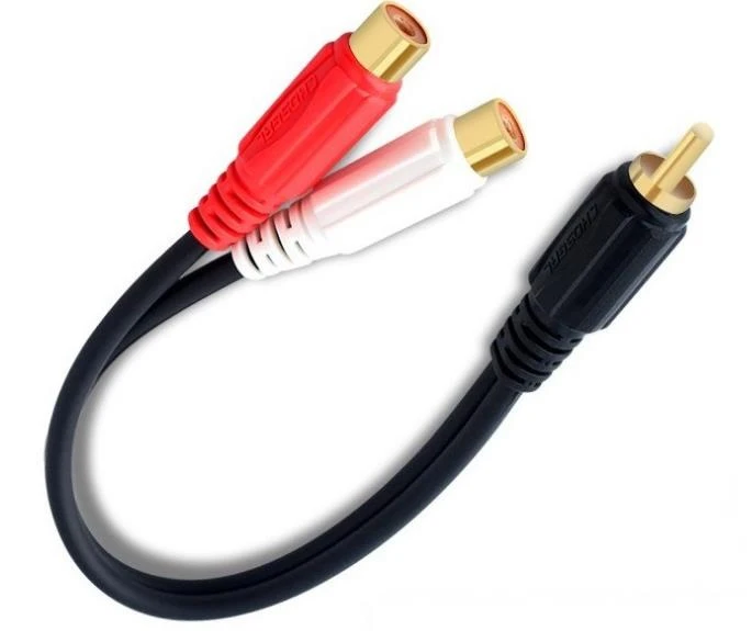 OEM 2 RCA Male to RCA Female Adaptor Cable 0.15m