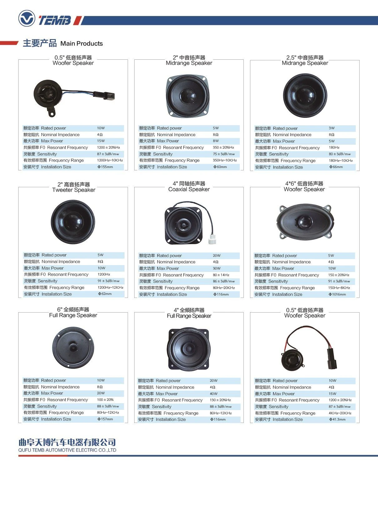 OEM High-Quality Ceiling Speaker Subwoofer Midrange Tweeter Fullrange Woofer Coaxial Audio Speaker Car Horn Loudspeaker Audio Car Speaker