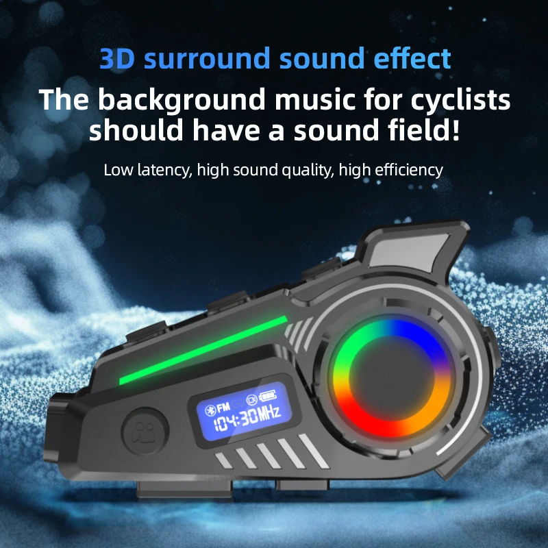 OEM Motorcycle Helmet Bluetooth Headset with GPS Track, HD Camera, Voice Assistant, Long Battery Life, IP65 Waterproof and 3D Surround Sound