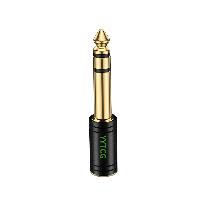 OEM / ODM 6.5 TRS Male to 3.5 Female Connector Plug Jack Gold Plated Copper Aluminum Alloy Shell