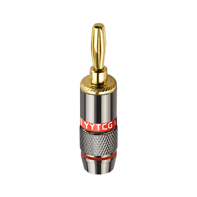 OEM/ODM 6MM Gold Plated Male Banana Plugs for Audio & Video Speakers and Connectors for Speaker Wire