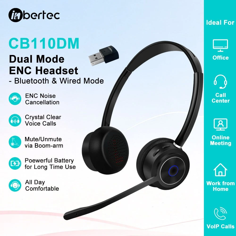 OEM/ODM Nc Wireless Bluetooth Headset for Call Center