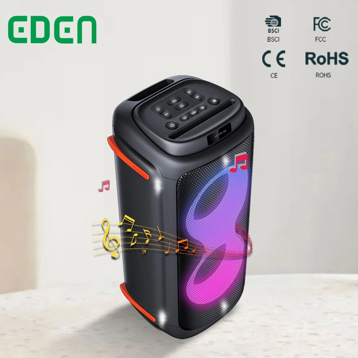 OEM/ ODM New Arrival High Power Waterproof Speaker Dual 6.5 Inch Wireless Home Theater Loud Speaker Box Karaoke Bluetooth Rechargeable Speaker