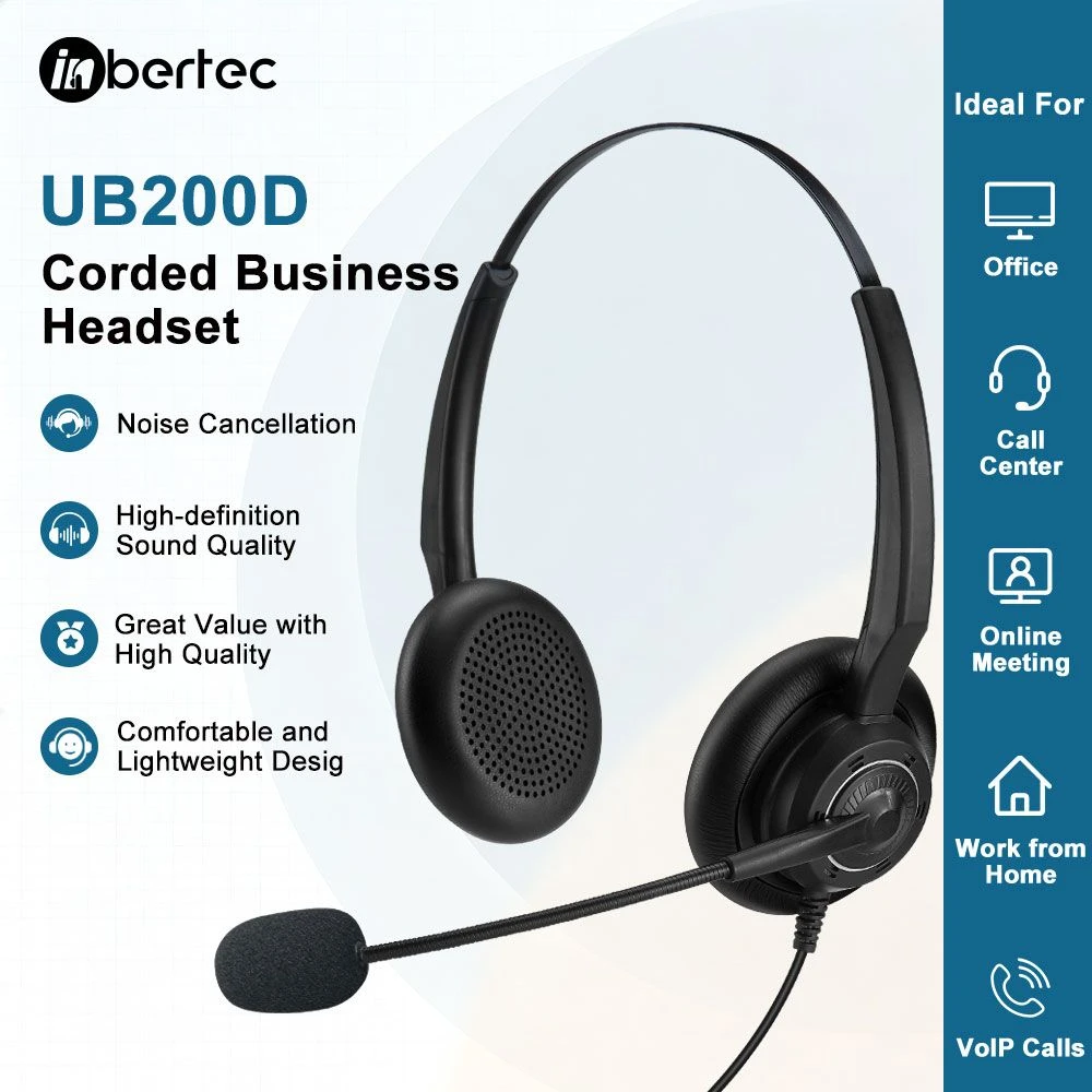 OEM ODM White Label Customize Logo Headset with Noise Canceling