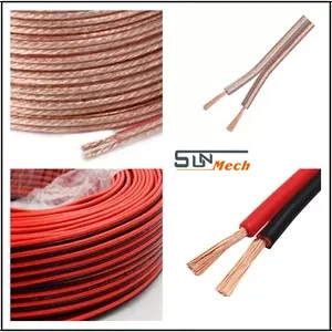 OFC Wire 14AWG 16AWG 18AWG Transparent Red&Black Audio Cable