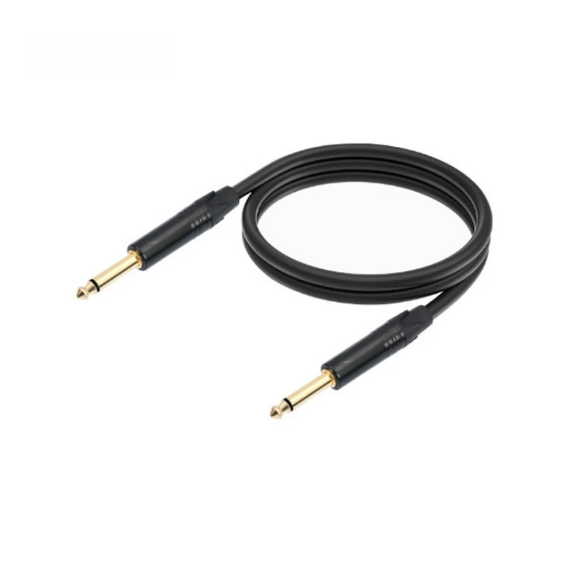 Ofessional 1/4″ Ts Double-Shielded Audio Cable: 6.35mm Male-Male Gold-Plated for Guitar/Mixer Noise-Free Signal