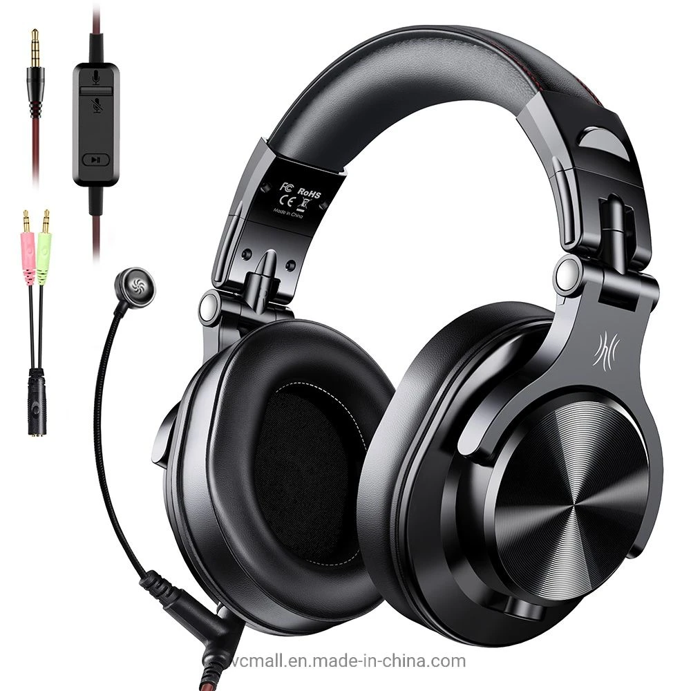 Oneodio A71 Wired Gaming Headset Adjustable Studio Headphone with Microphone Folding Earphones for PS4, Nintendo Switch, PC – Black