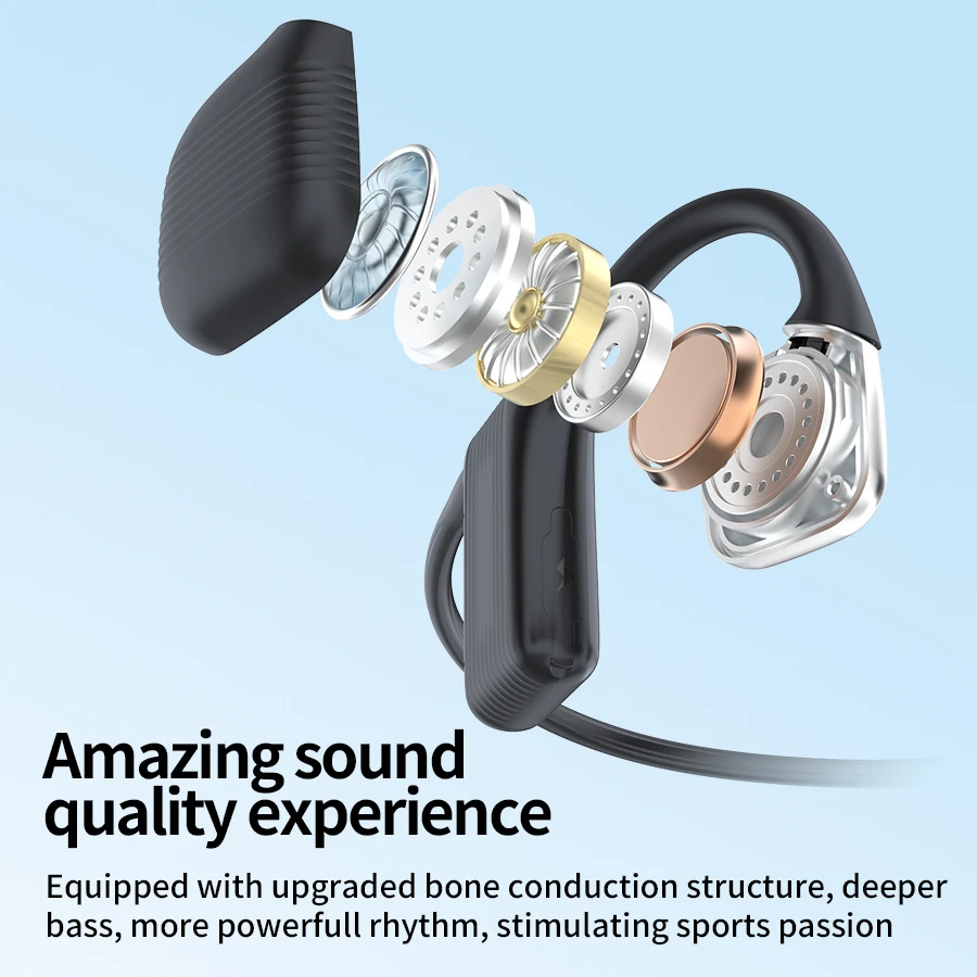 Open Ear Stereo Headphones with Changeable Colors for Sports