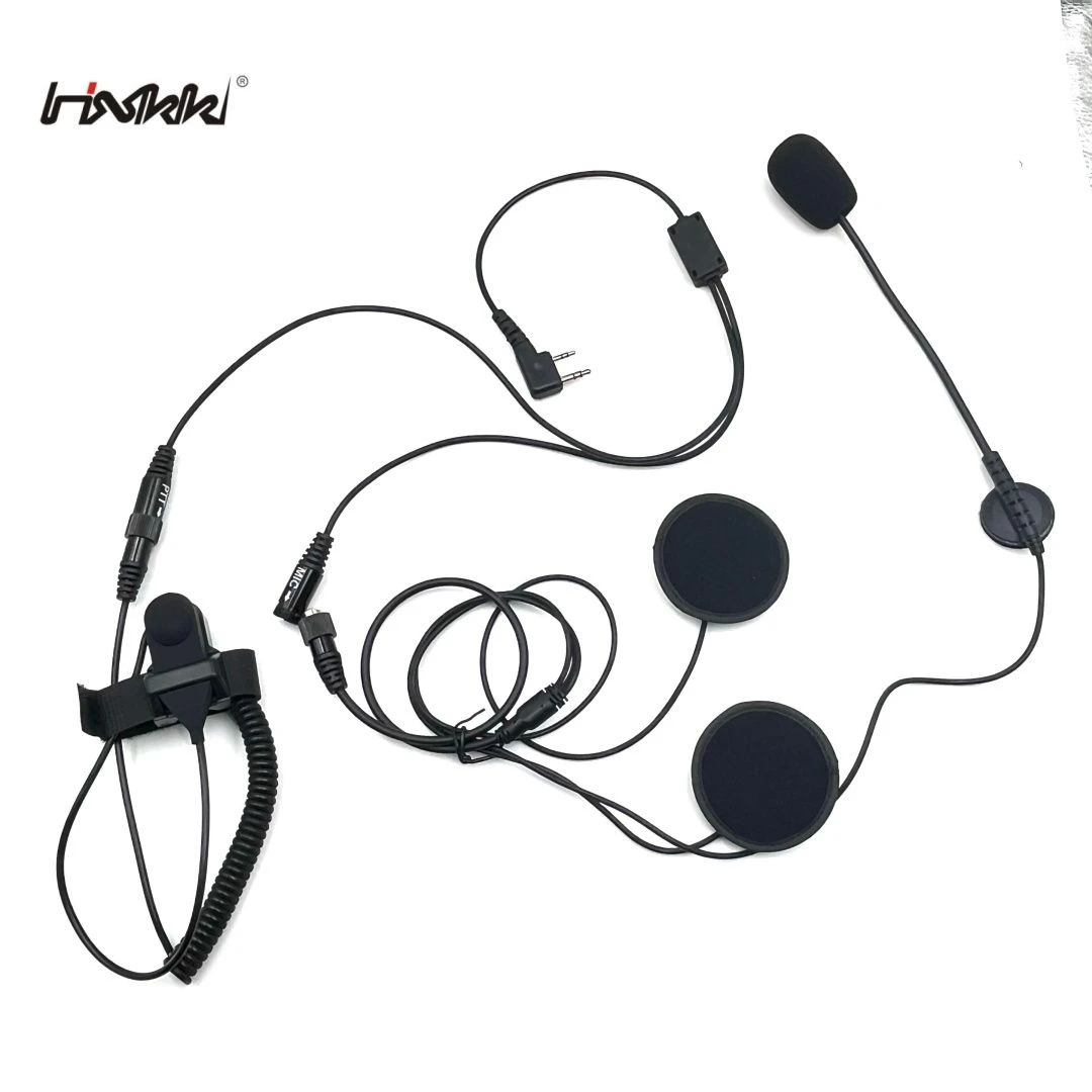 Open Face Motorcycle Helmet Headset with Finger Ptt for Walkie and Talkie