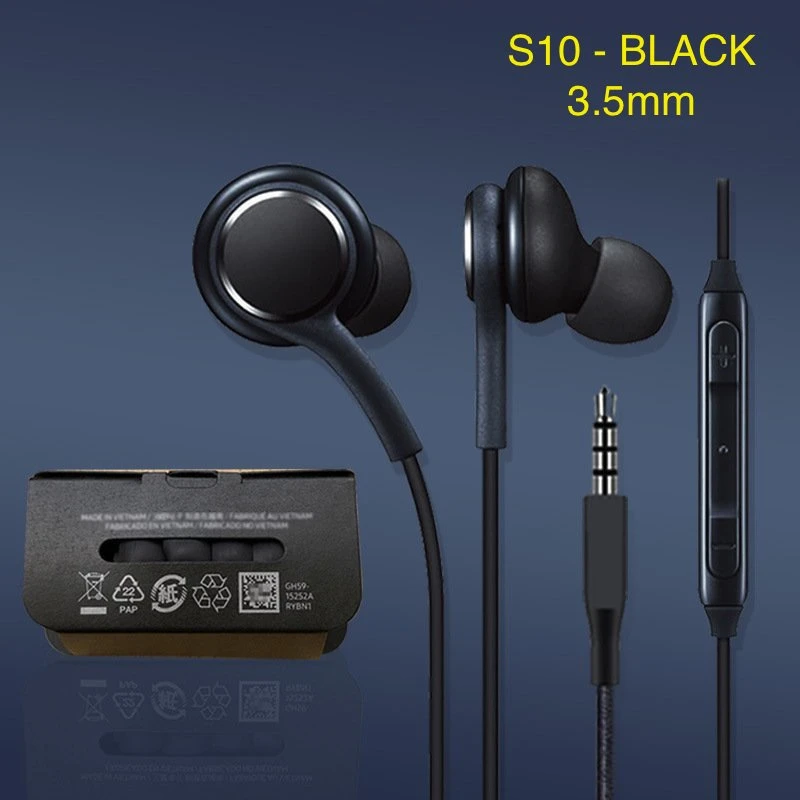 Original Quality Wired Earphone 3.5mm Wired Earbuds in-Ear Earphone Handsfree S10