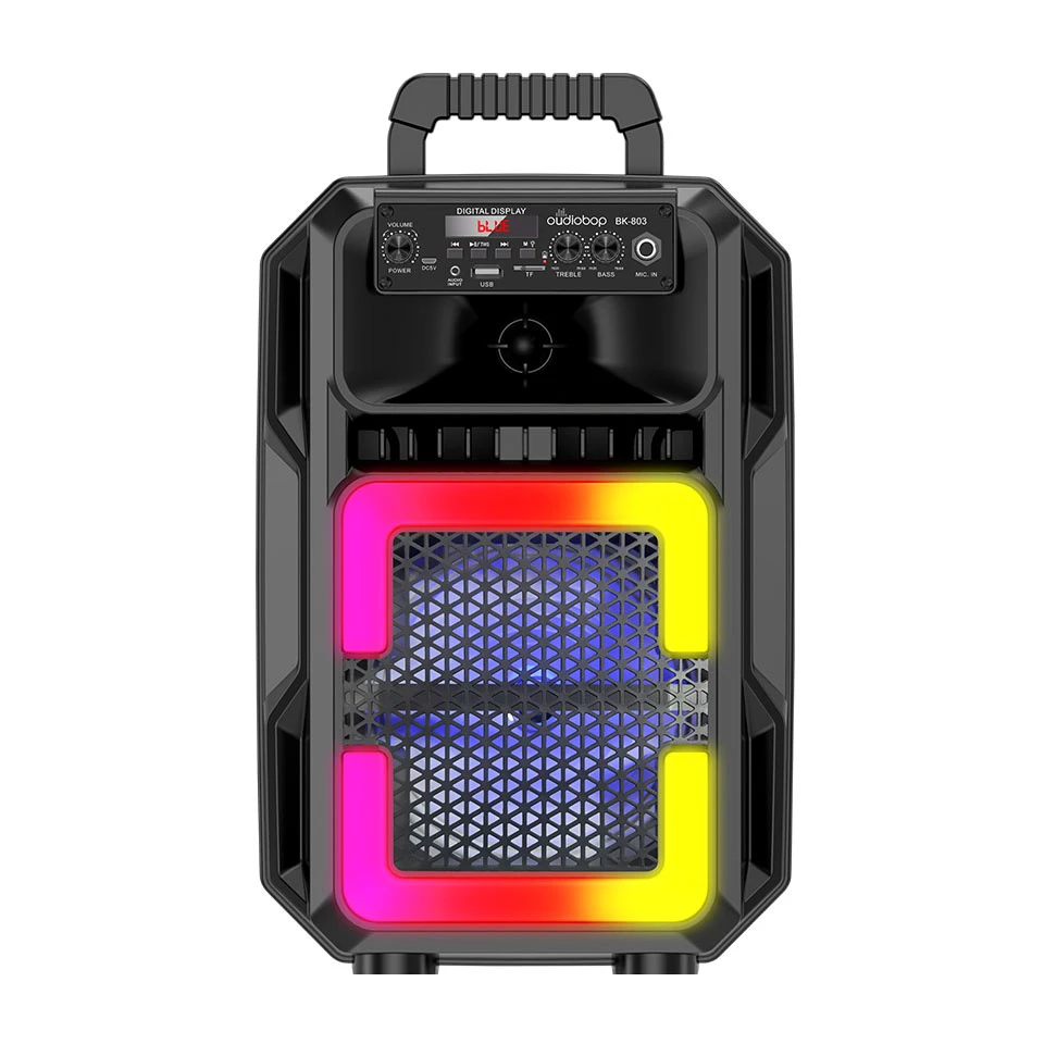 Oudiobop Bk-803/805/80610W Single 8-Inch Portable Bluetooth Karaoke Speaker