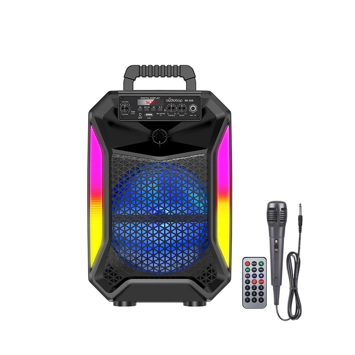 Oudiobop Bk-806 Simple Controlled Portable Bluetooth Karaoke Speaker for Home Karaoke Gathering