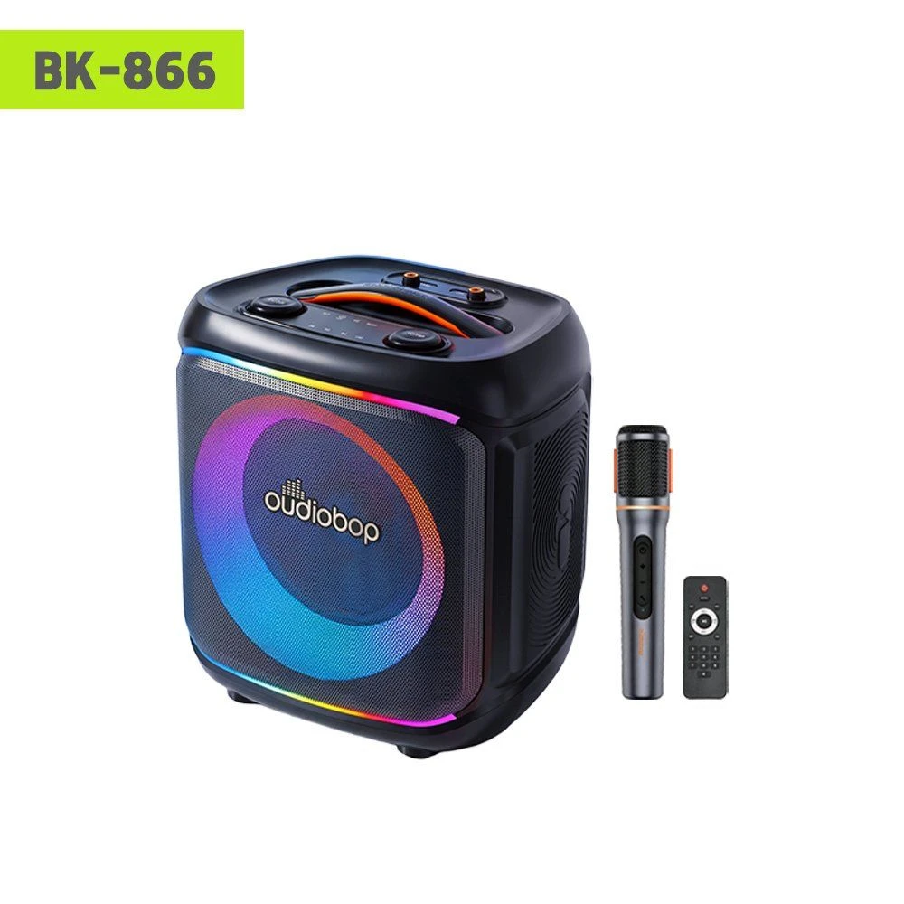 Oudiobop Bk-866 20W Single 8-Inch Portable Bluetooth Karaoke Speaker