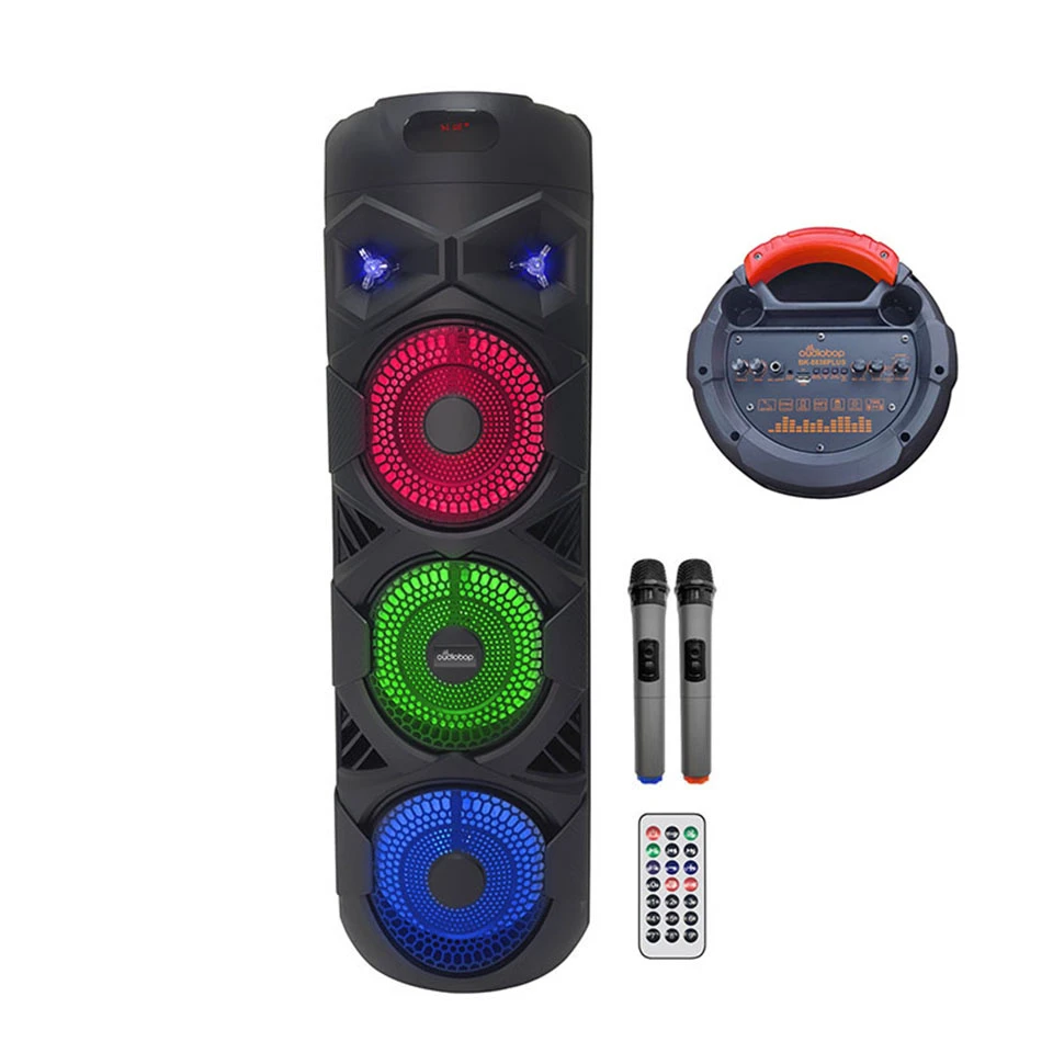 Oudiobop Bk-8838 Wireless Professional Portable Rechargeable DJ Karaoke Bluetooth PA Speaker