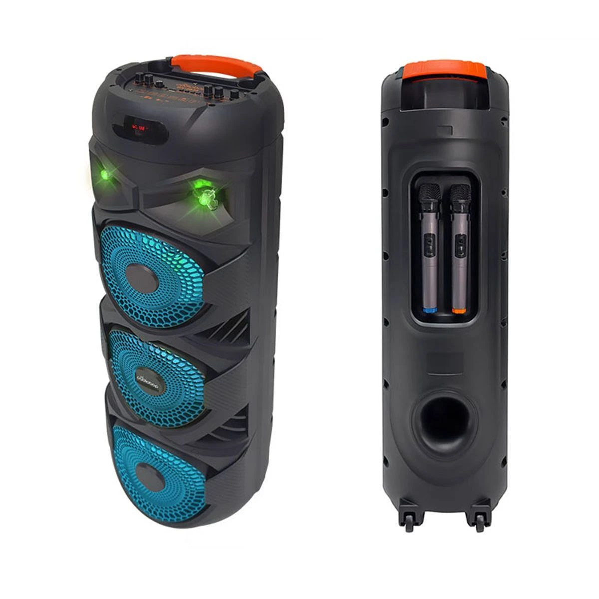 Oudiobop Bk-8838 Wireless Professional Portable Rechargeable DJ Karaoke Bluetooth Sound Box PA Speaker