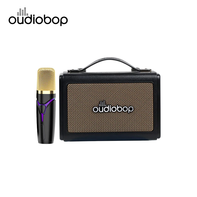 Oudiobop Op-518 20W Karaoke Speaker with RGB Lights and Wireless Microphone Included