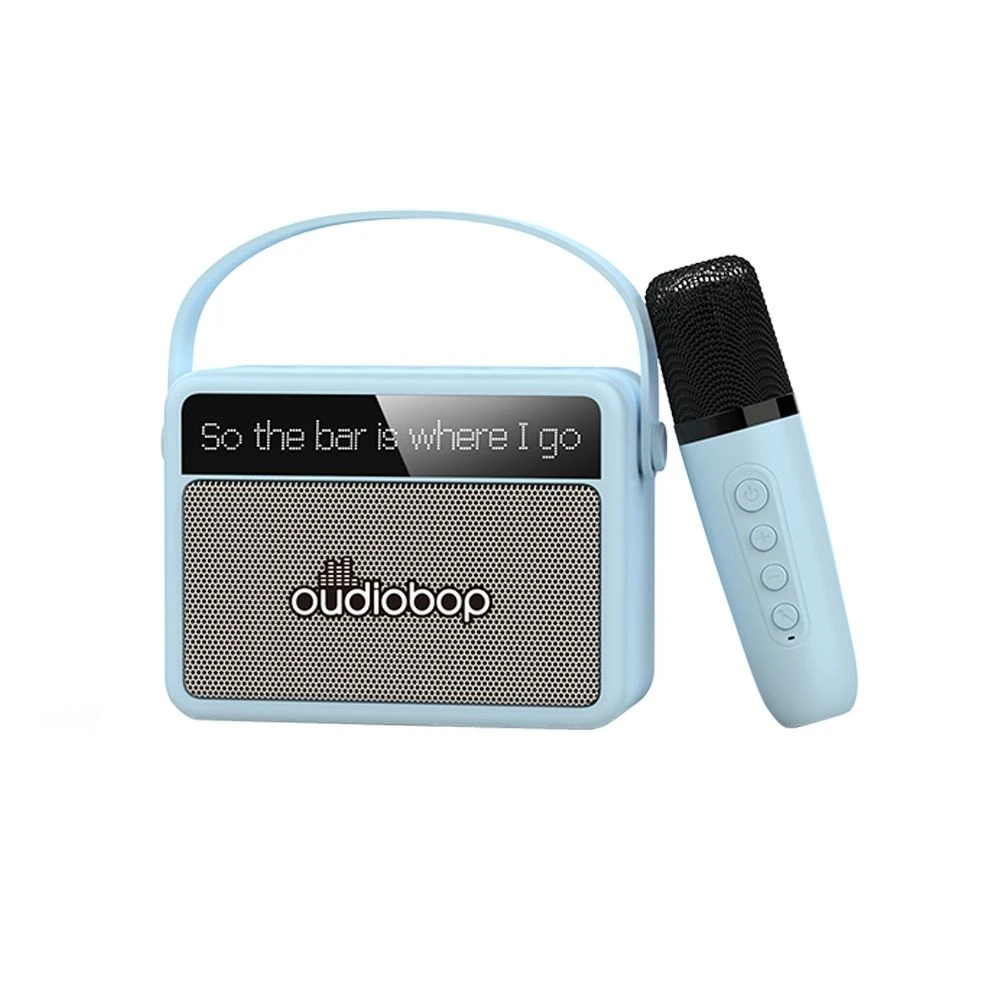 Oudiobop Op-528 5W Bluetooth Karaoke Speaker with Wireless Mic, Vocal Removal and LED Clock