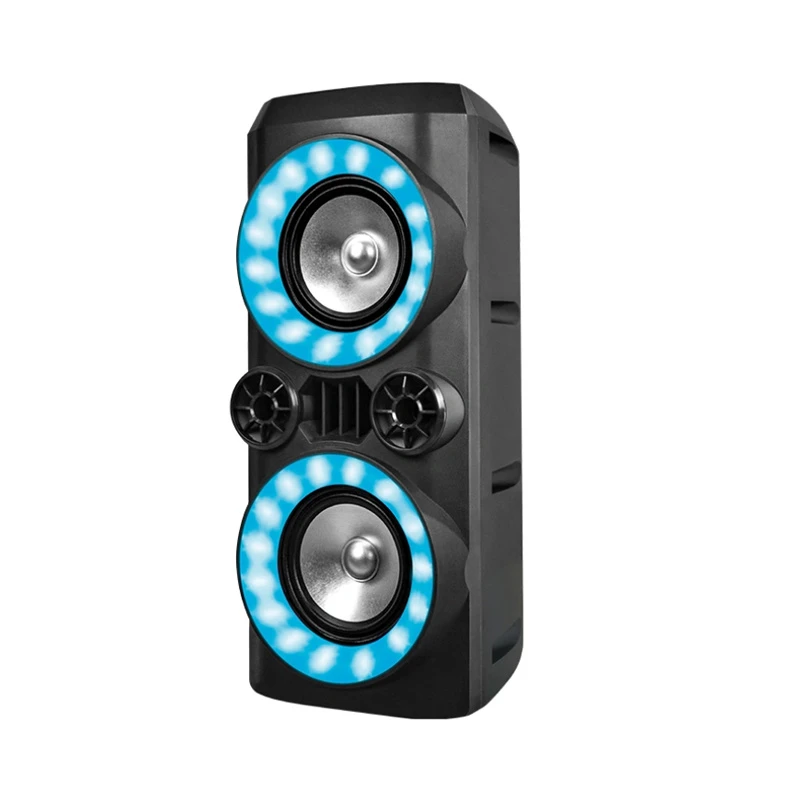 Outdoor Bluetooth Portable Speakers Powered DJ Professional Dual 6.5” Bass Active Tower Trolley Party Speakers