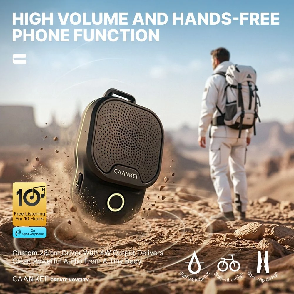 Outdoor Portable Bt Speaker Wireless Mini Wearable Clip-on Earpiece Small Audio Device for Outdoor Cycling