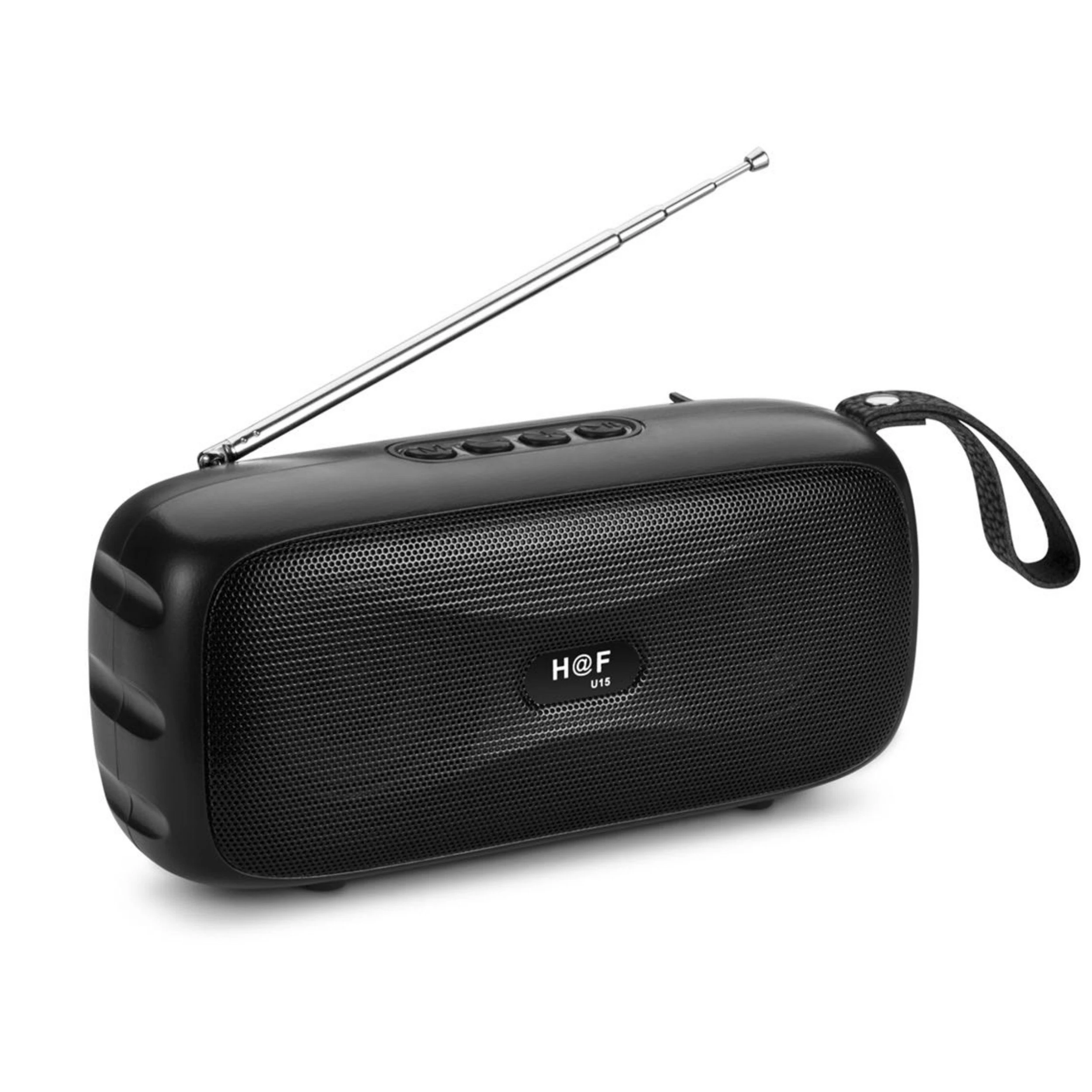 Outdoor Tws Rechargeable Speakers Portable Stereo Bluetooth Speaker with Strap FM Radio