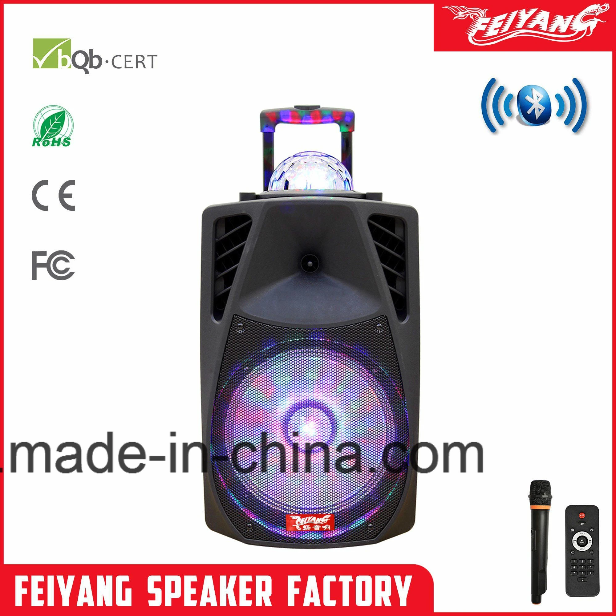 Outdoors Popular Big Power Rechargeable Bluetooth Trolley Speaker with Ball Light—La-015D