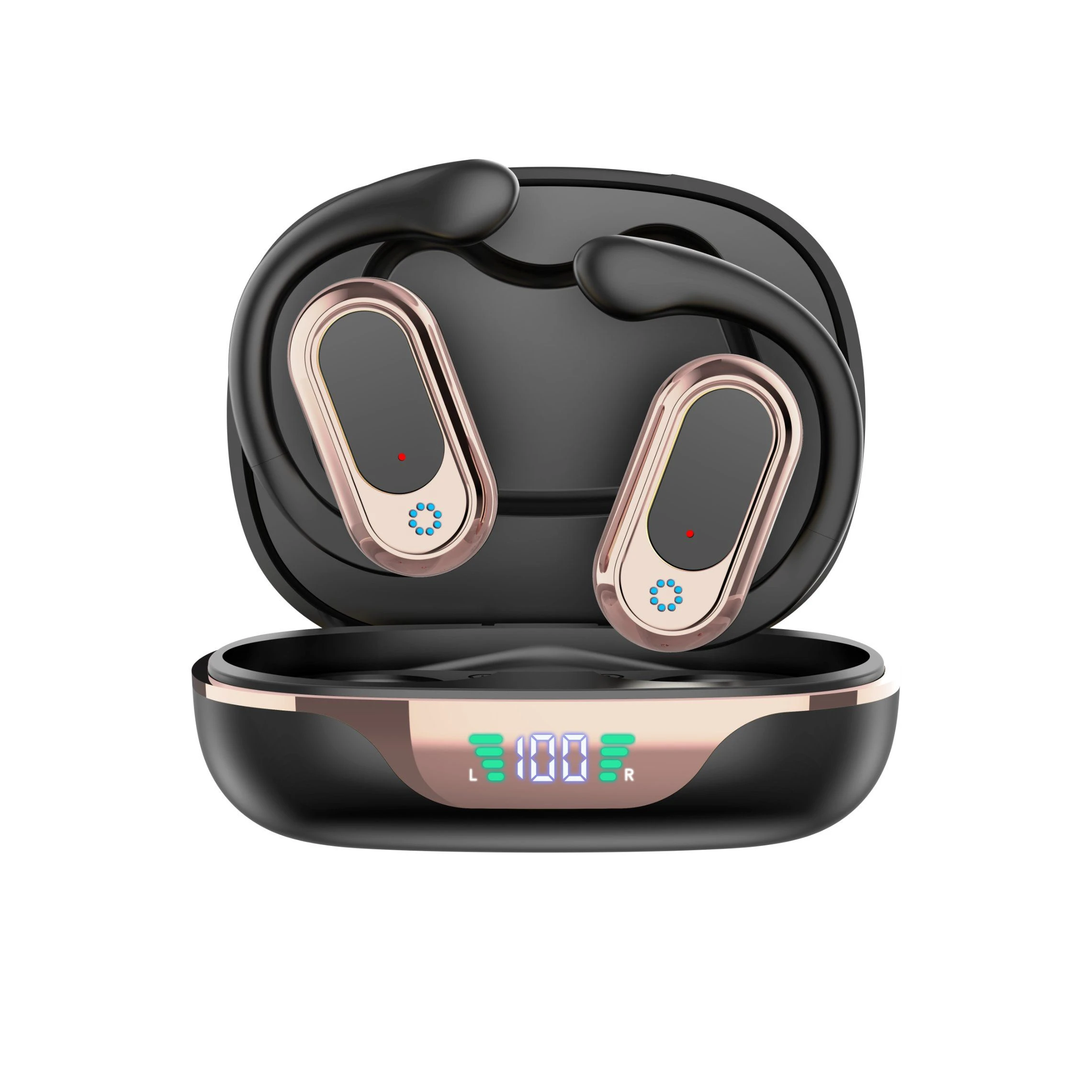Ows-7 Ows Ear Hook Earbuds Ipx5 Waterproof Sports Digital Display Headphones