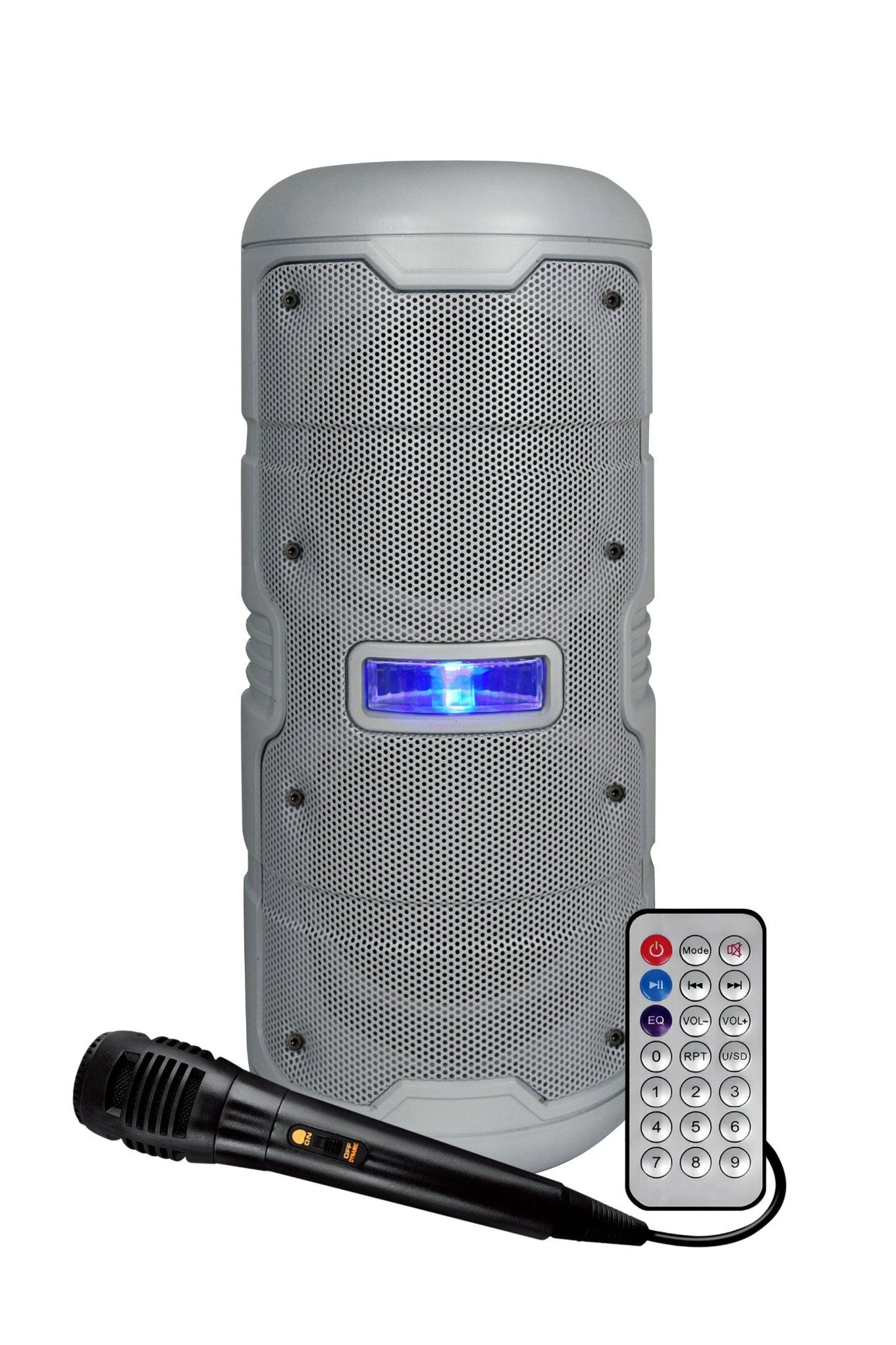 PA Bluetooth Outdoor Rechargeable Wireless Stereo Portable FM USB TF Card with LED Light Speaker Box with Wire Microphone 1PCS ED-501
