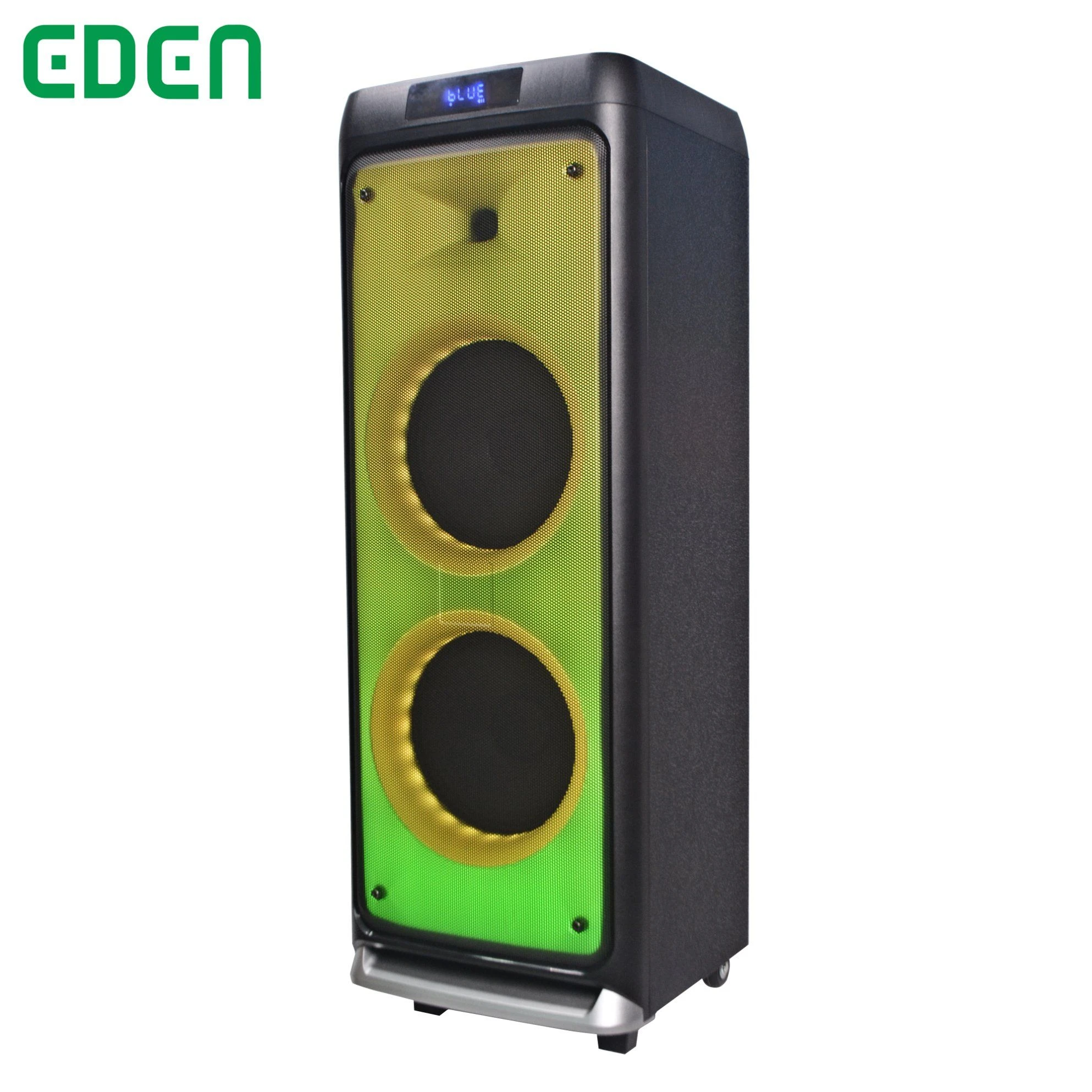 PA Bluetooth Portable Multifuntion Dual 8inches 2X8″ Rechargeable DJ Karaoke Tws with LED Light Speaker ED-827