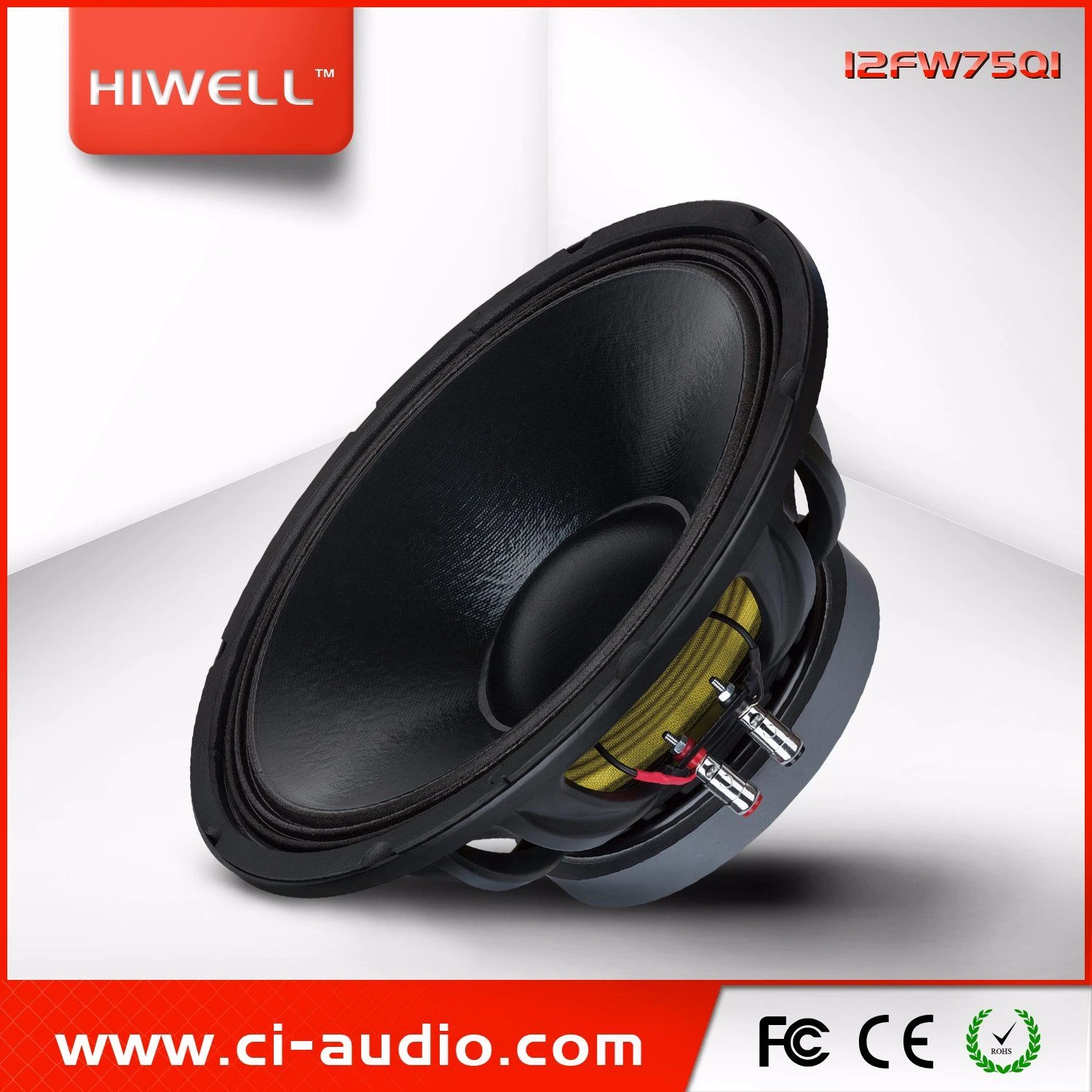 PRO Audio 12” Ferrite Woofer, High Efficient Motor System Loudspeaker.