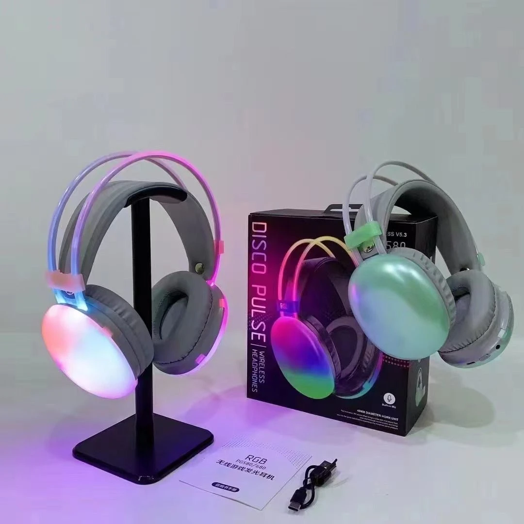 Pg580 Bluetooth Headset Wireless Headset Long Standby Life RGB