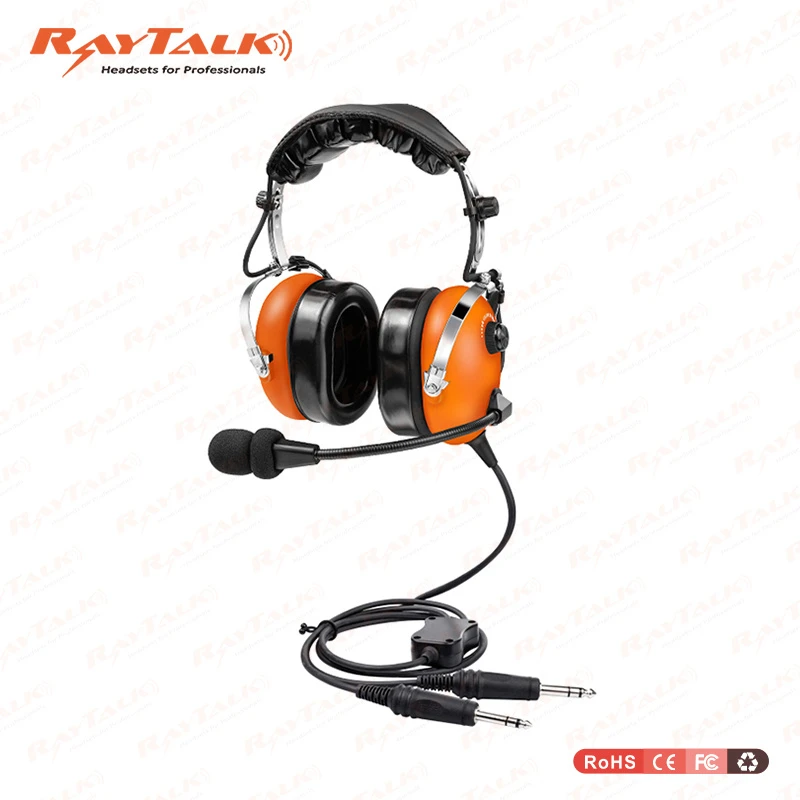 Pilot Aviation Headset in Pnr Type Like David Clark Pnr Headset with Dynamic Microphone in Pink