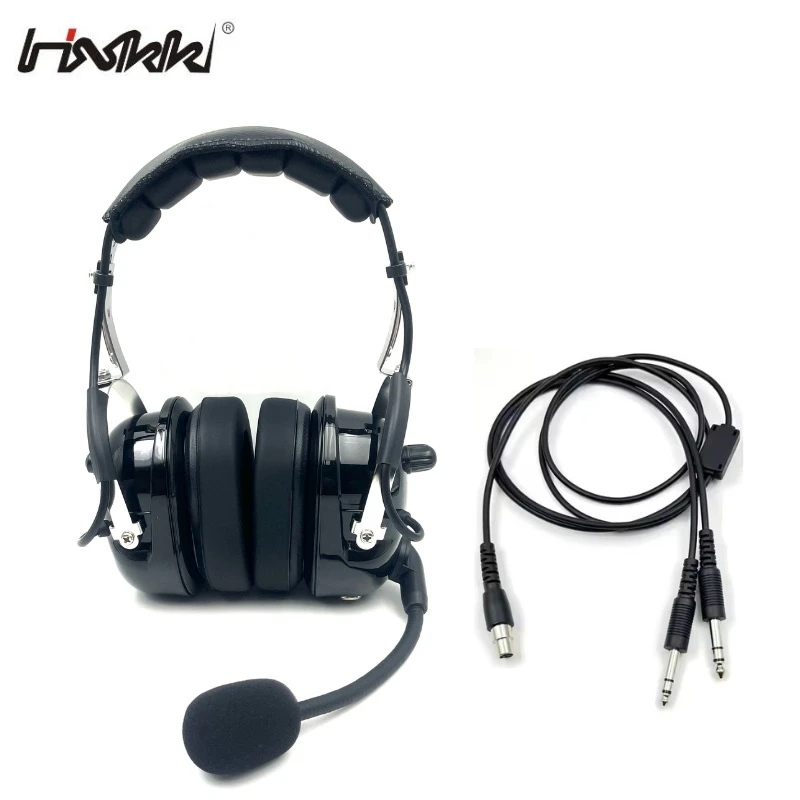 Pilot Headphones Aviation Headset for Aircraft Helicopter