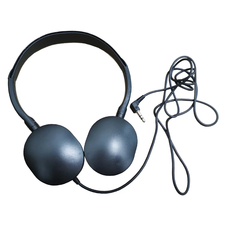 Plastic Cheap Gift Aviation Black Headsets Wired Music Earphone Headphones Without Microphone