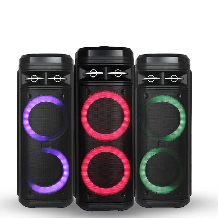 Plastic Loud Portable Party wireless Active Rechargeable Dual 6 Inch Speaker