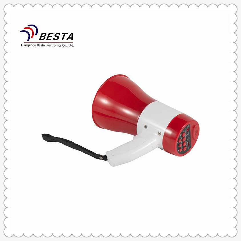 Plastic Portable Wireless Small Megaphone with Lithium Battery Siren