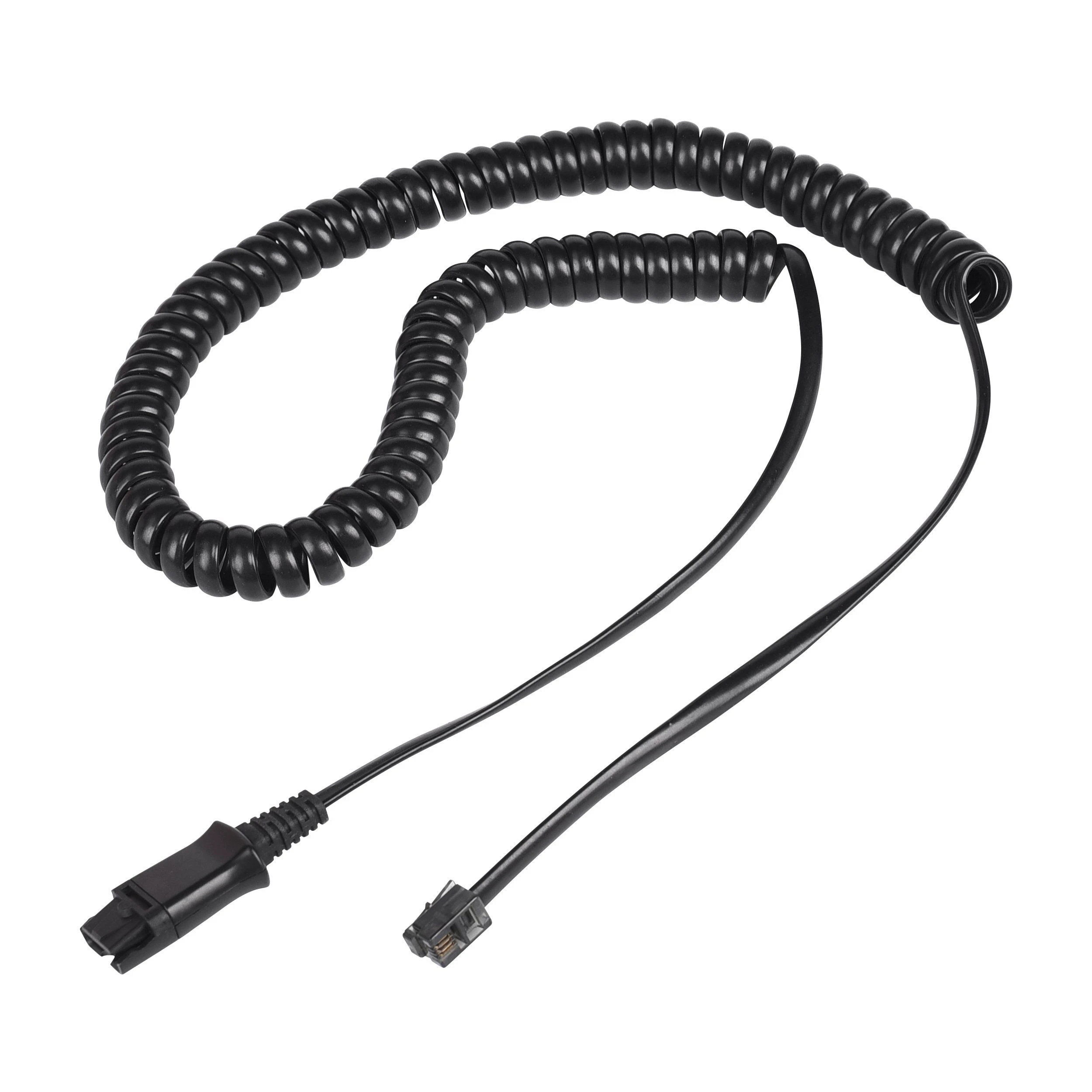 Plt Plantronics Poly Gn Jabra Compatible Qd Cable Lower Cable Bottom Lead with Rj9 Rj11 Connector Connects to Desk Phone IP Phone and Headset Flat Wire