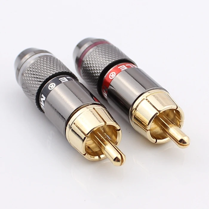 Plug-and-Play 8mm Hole Diameter RCA Connector for Power Amps, Subwoofers & AV Receivers