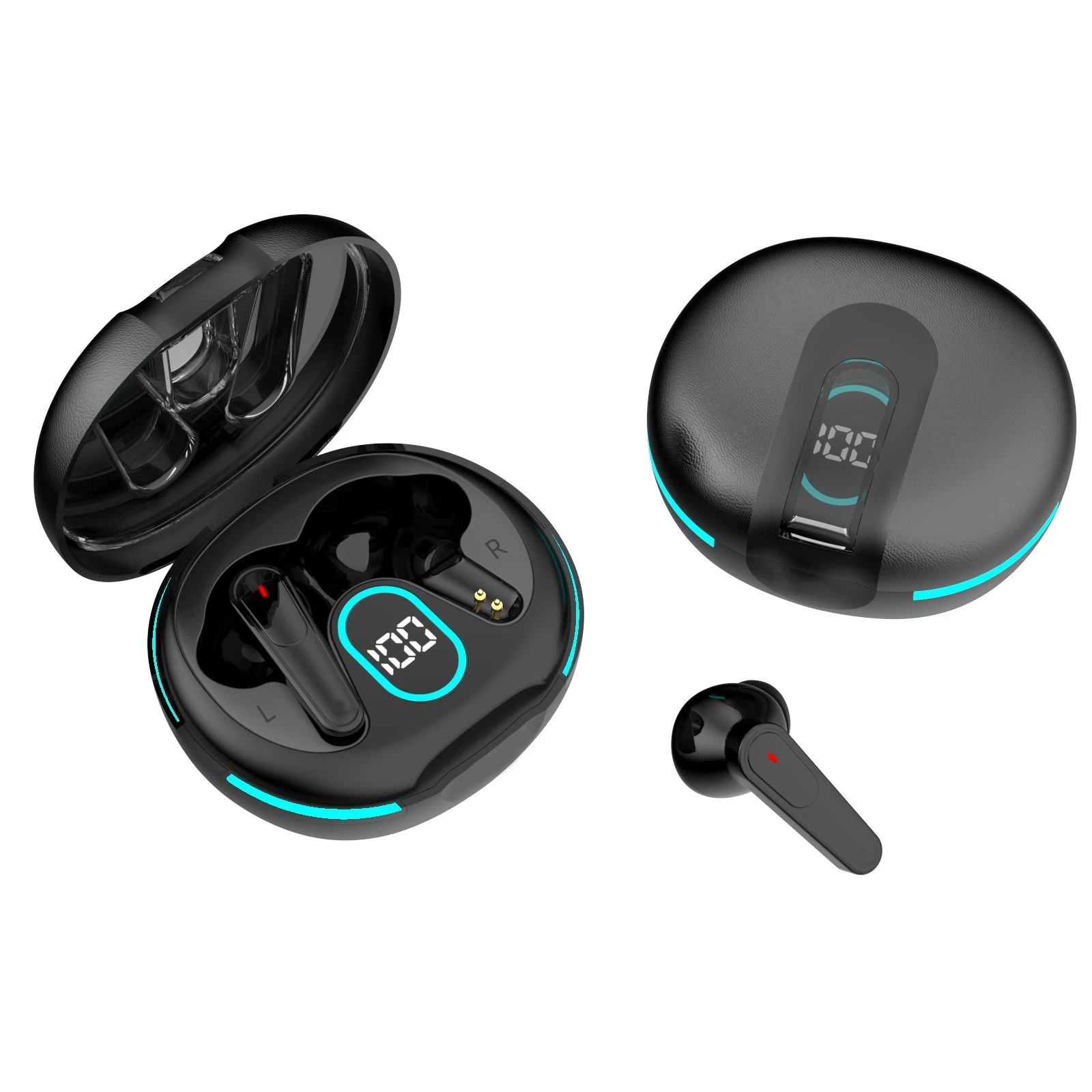 Plus60 Tws in Ear Earbuds Touch Bluetooth 5.4 Low Latency Gaming Headphones