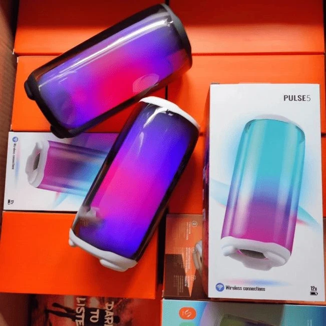 Pluse5 Portable Bluetooth Speaker with Dazzling Lights Color Changing Rechargeable Wireless Speaker