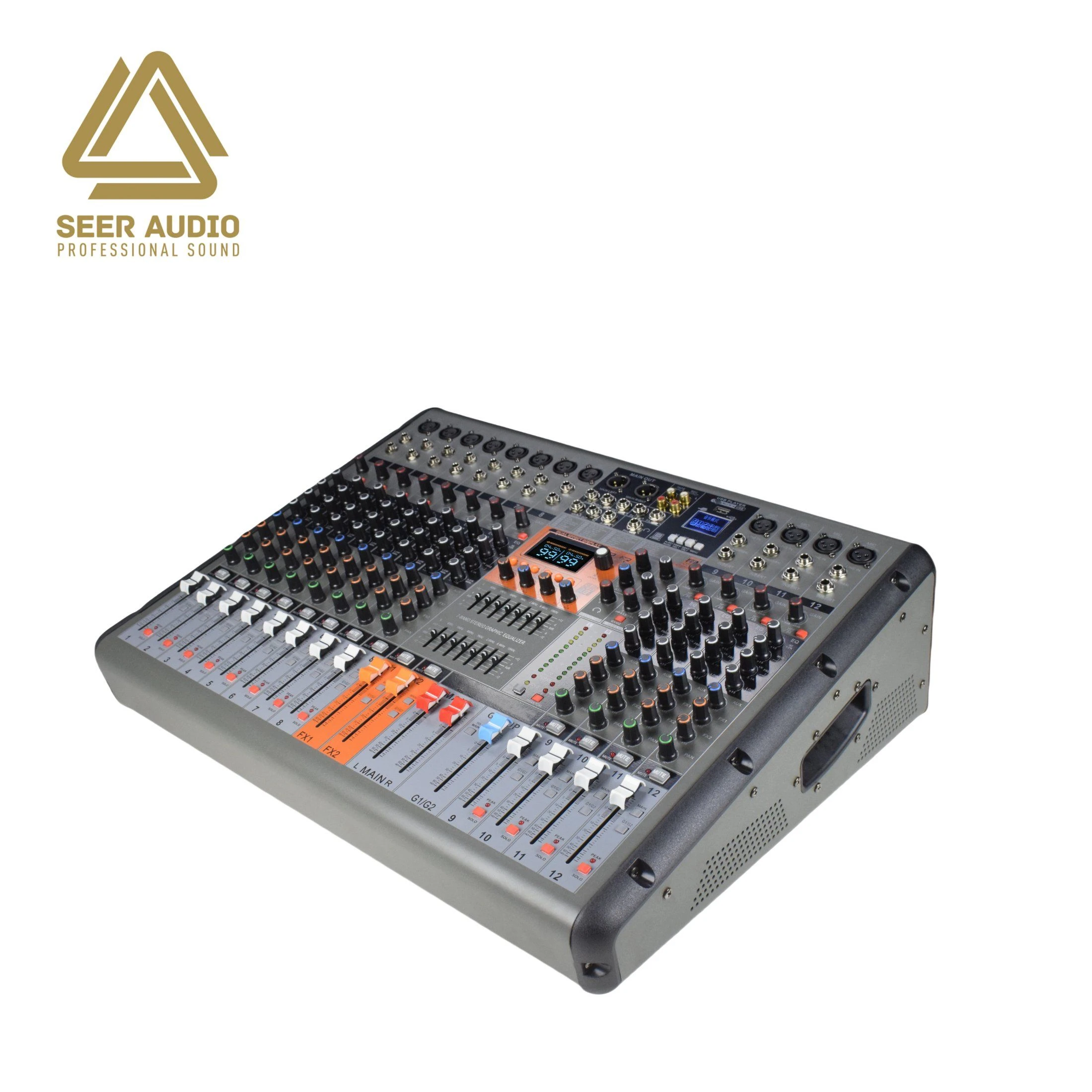 Pm 12 Professional Audio Power Mixing Amplifier Studio Monitor Hi-Fi Headphone Amplifier 48/12/16channel