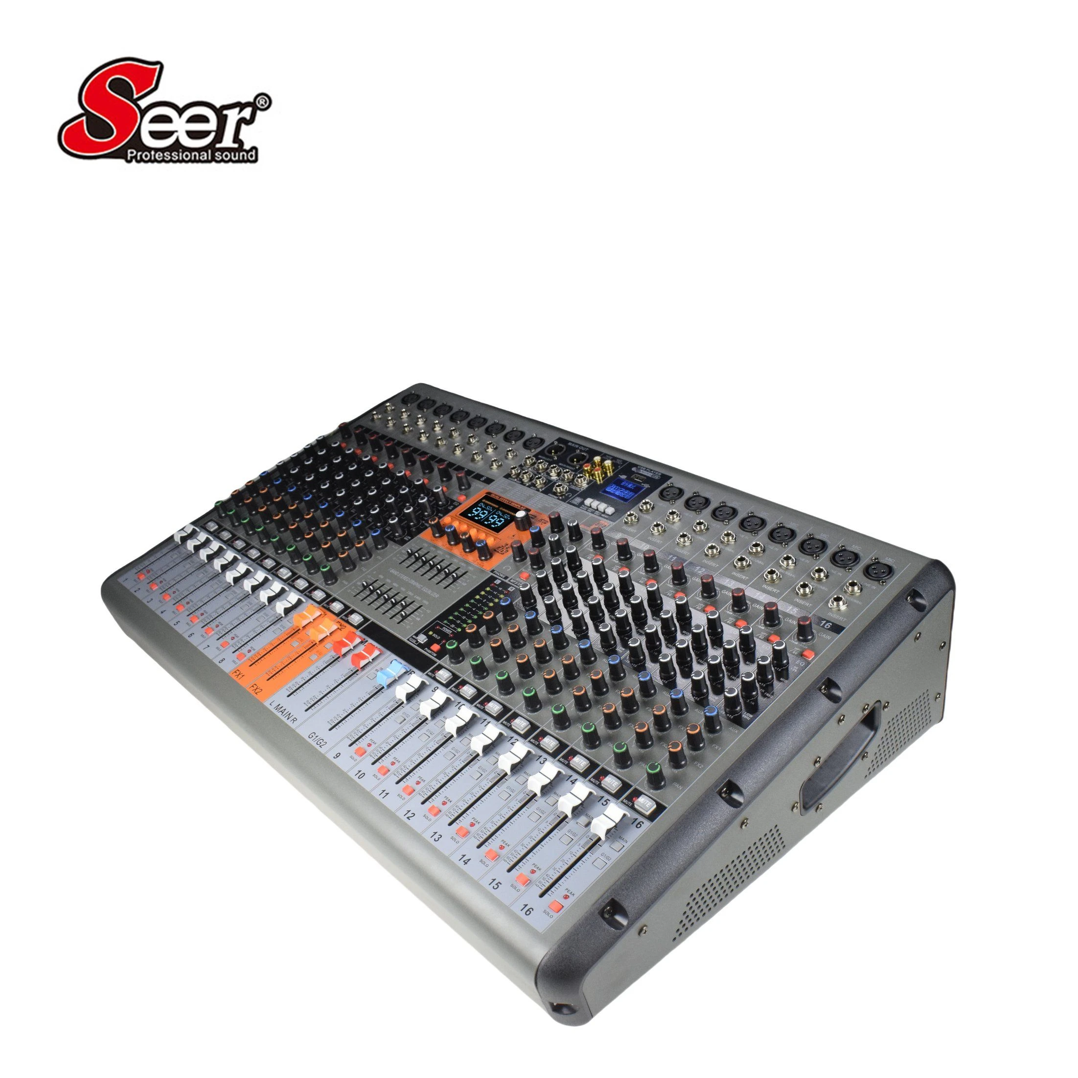 Pm-16 High Quality Studio Sound PA System Set Professional Audio 22 Channel Mixer for Sale