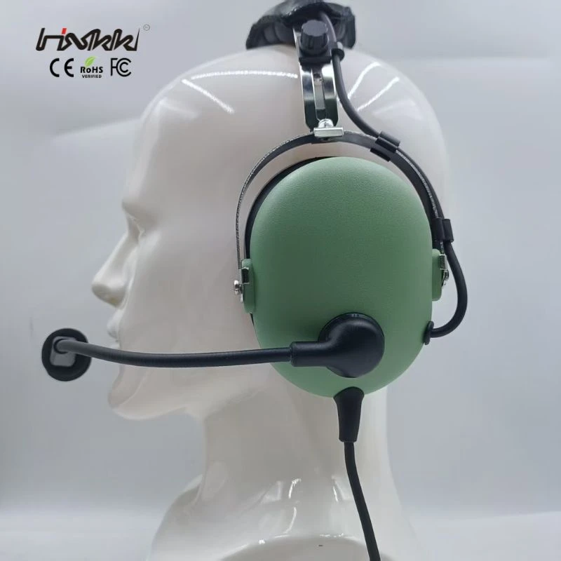 Pnr Noise Canceling Pilot Headphone Flexible Boom Mic Aviation Headset