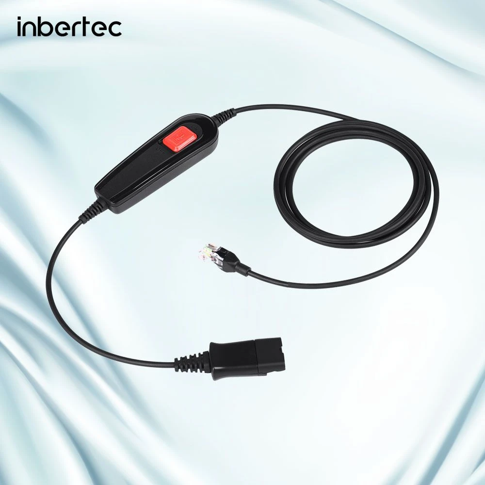 Poly Jabra Compatible Qd Cable with Rj9 Connector to Deskphones and Headsets