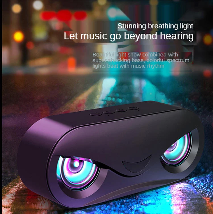 Portable 360 Surround Stereo Sound Subwoofer Waterproof Bluetooth Speaker with LED Light