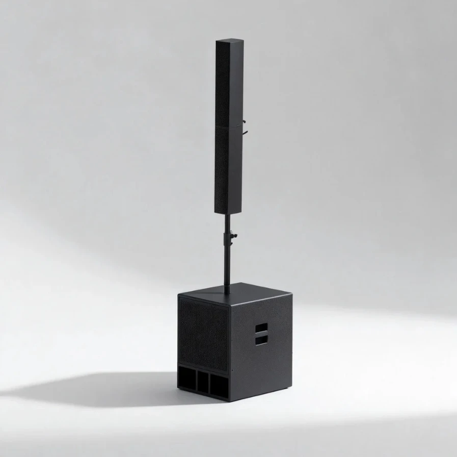 Portable Active Column Array Speaker with Subwoofer Professional PA Sound System La445 for Church Conference Live DJ