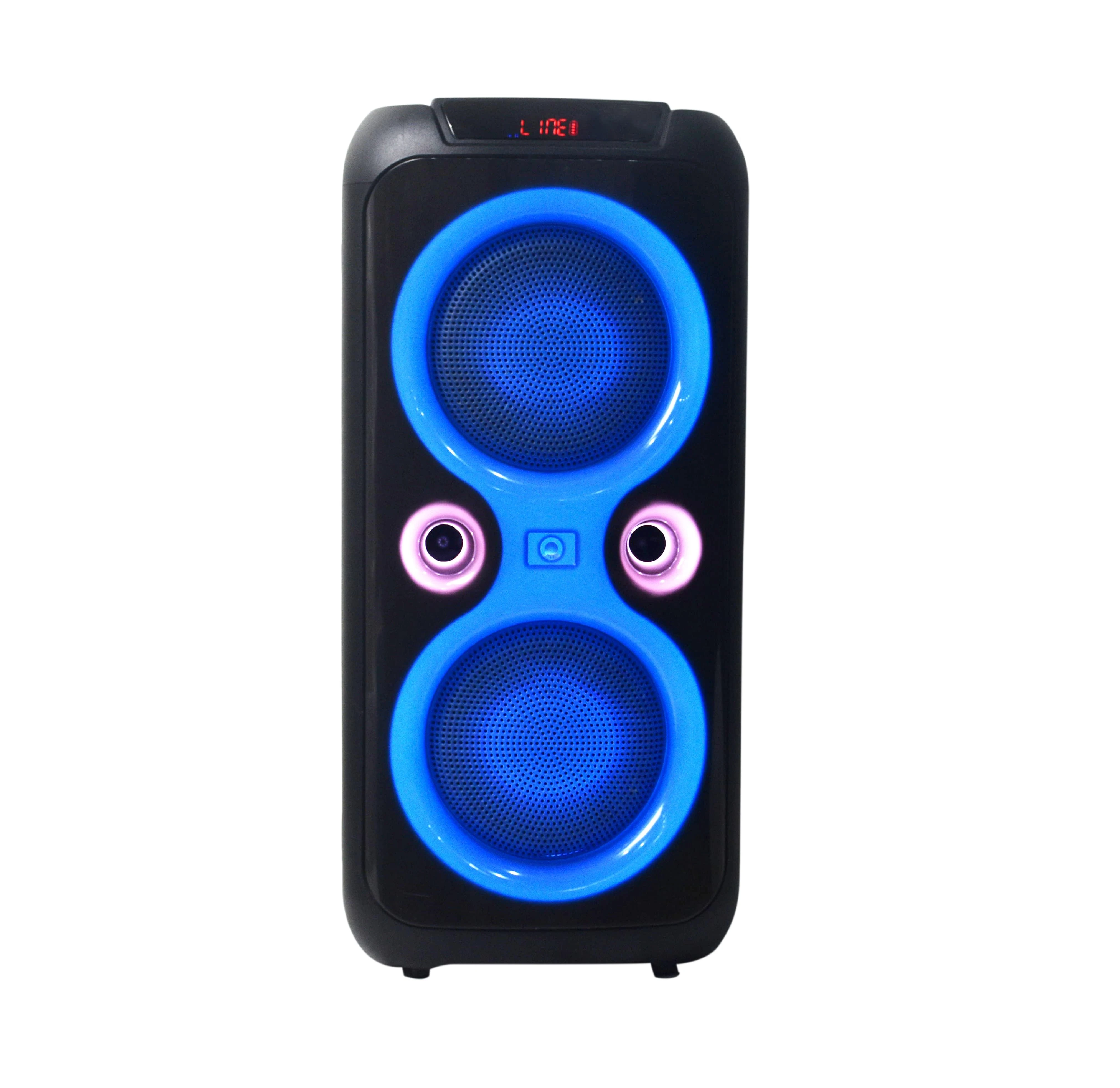 Portable Audio Loud Speaker Outdoor Bluetooth Party Speaker with Colorful LED Flashing Light